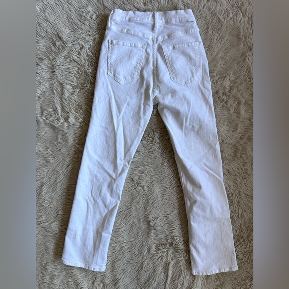 Mother Denim High Waisted Rider Ankle Jeans in Fairest Of Them All White Size 25 - Picture 13 of 15